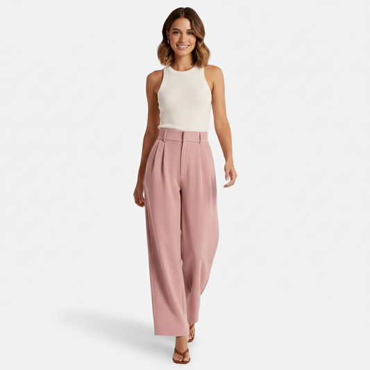 Dorevelle | Women’s High Waist Wide-Leg Trousers – Elegant Tailored Comfort