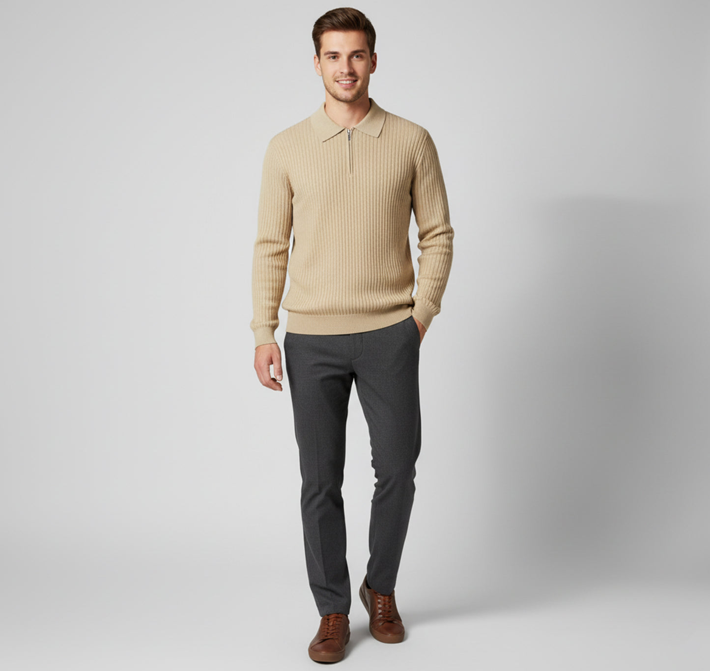 Dorevelle | Men’s Turtleneck Knit Sweater – Classic Refined Warmth