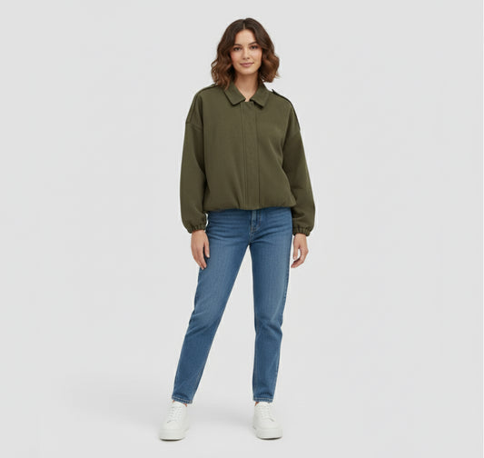 Dorevelle | Women’s Suede Notched Jacket – Modern Vintage Flair