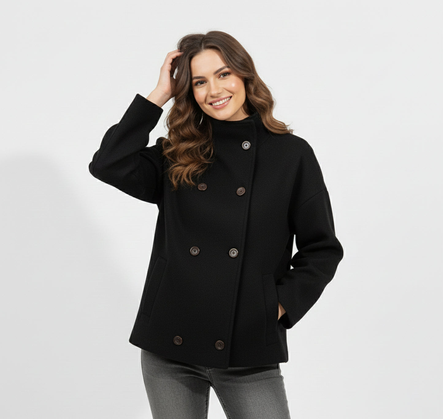 Dorevelle | Women’s Tailored Short Coat – Modern Minimal Grace