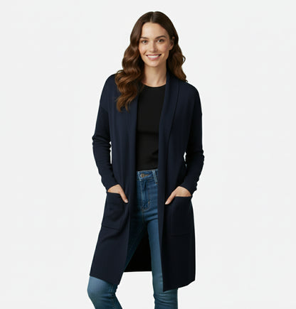 Dorevelle | Women’s Long Knit Cardigan – Effortless Layered Elegance
