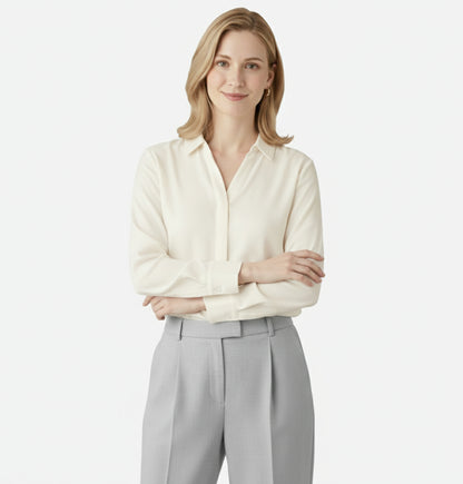 Dorevelle | Women’s Long-Sleeve Blouse – Effortless Classic Grace
