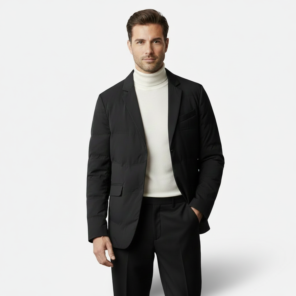 Dorevelle | Men’s Quilted Blazer Jacket – Lightweight Casual Outerwear