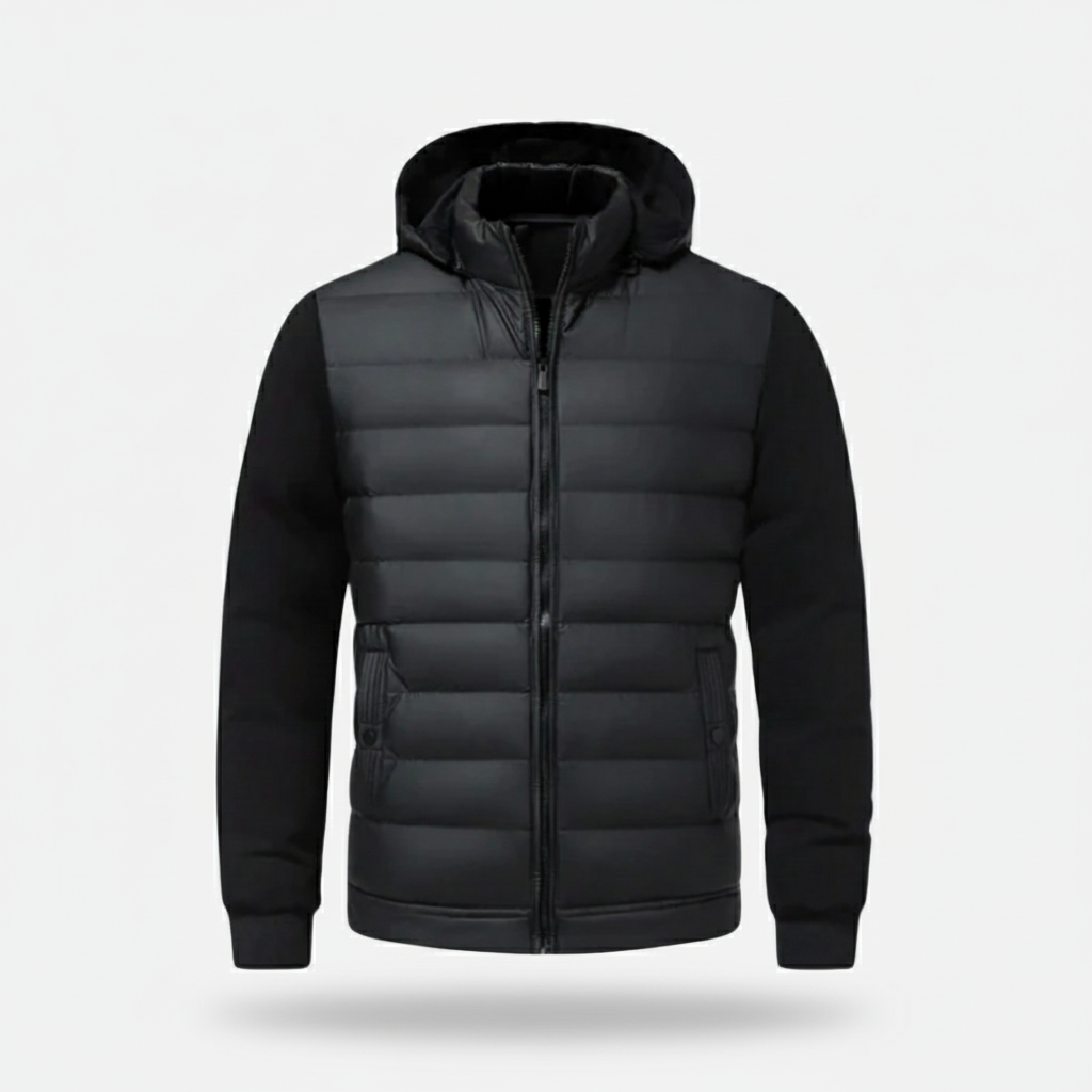 Dorevelle | Men’s Quilted Hooded Jacket – Warm Puffer Coat