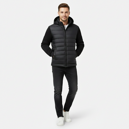 Dorevelle | Men’s Quilted Hooded Jacket – Warm Puffer Coat