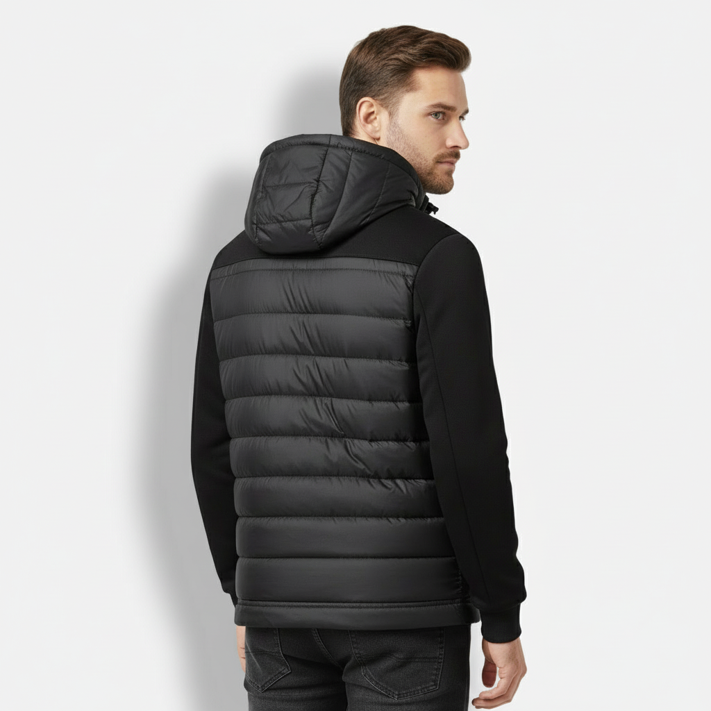Dorevelle | Men’s Quilted Hooded Jacket – Warm Puffer Coat
