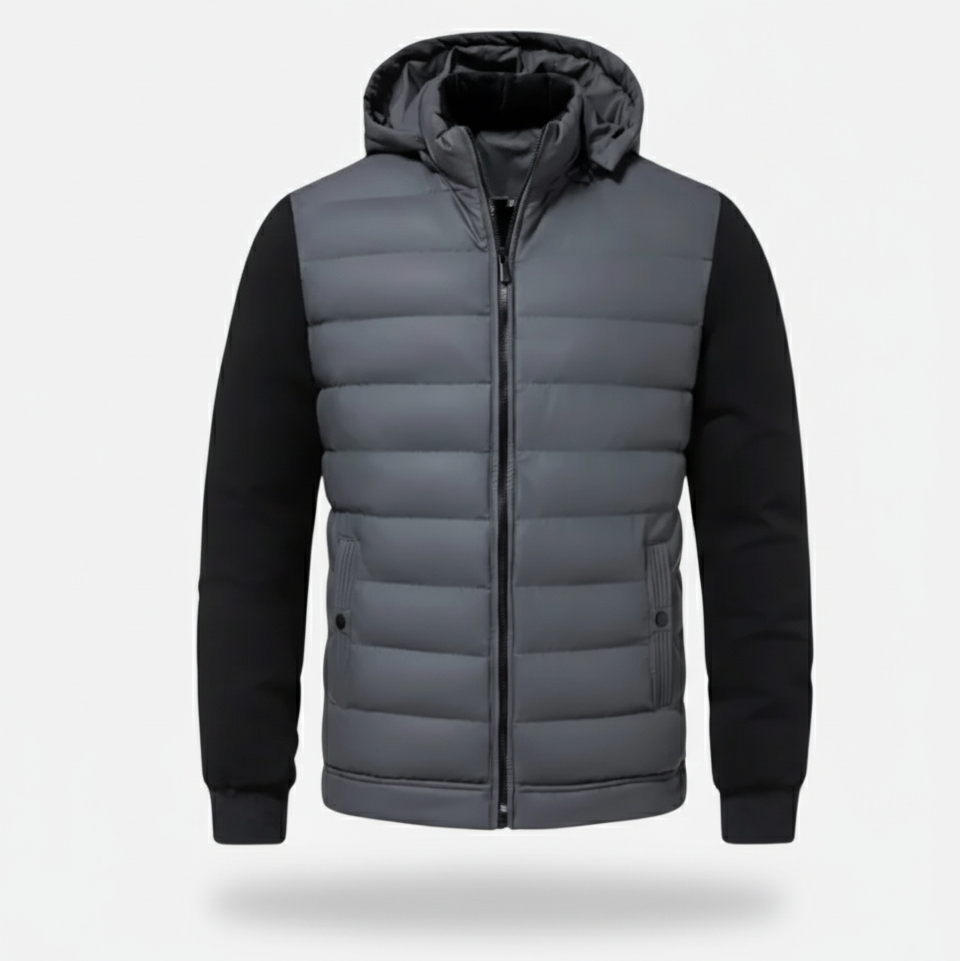 Dorevelle | Men’s Quilted Hooded Jacket – Warm Puffer Coat