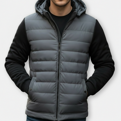 Dorevelle | Men’s Quilted Hooded Jacket – Warm Puffer Coat