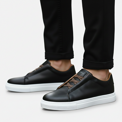 Dorevelle | Men’s Slip-On Leather Sneakers – Casual Comfort Shoes