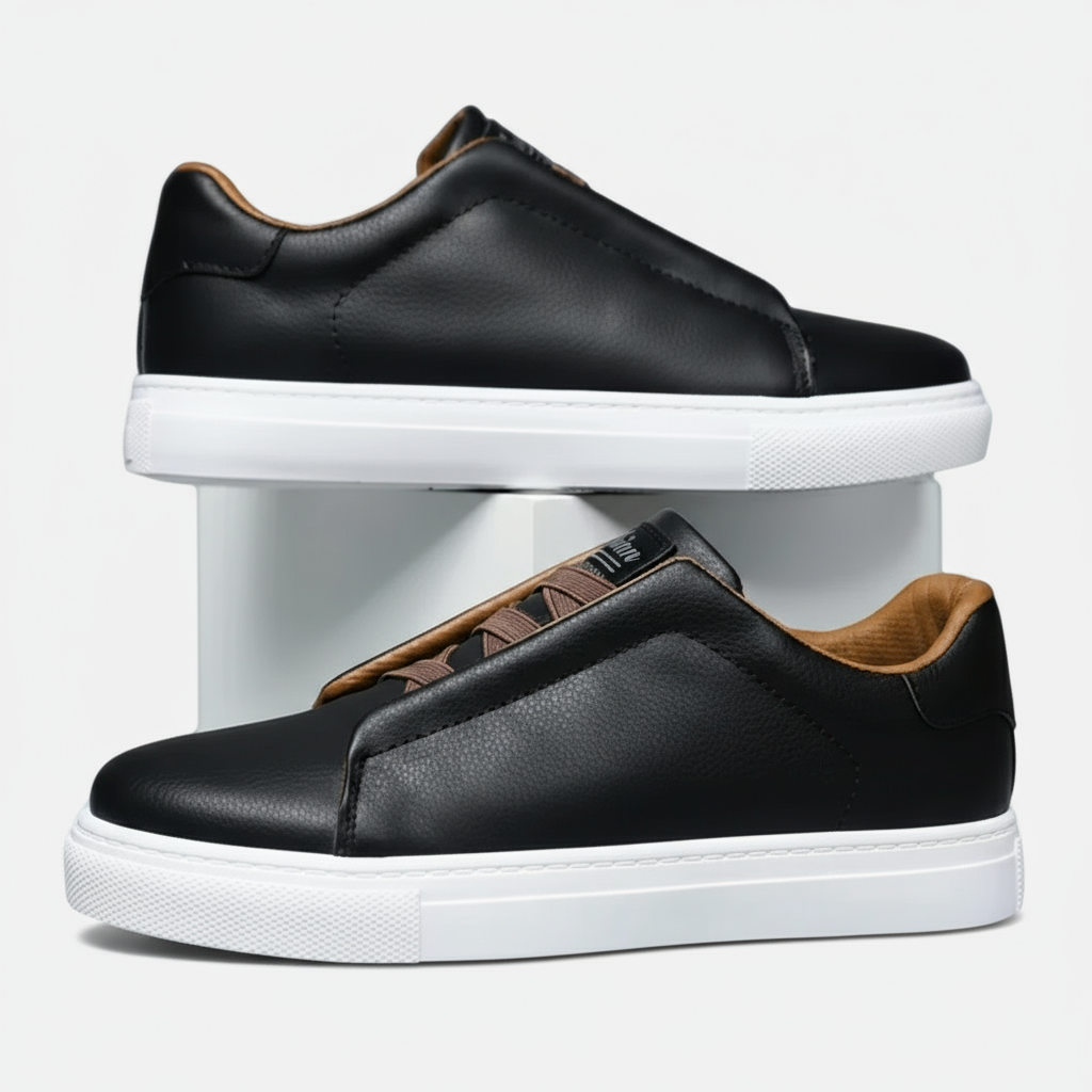 Dorevelle | Men’s Slip-On Leather Sneakers – Casual Comfort Shoes