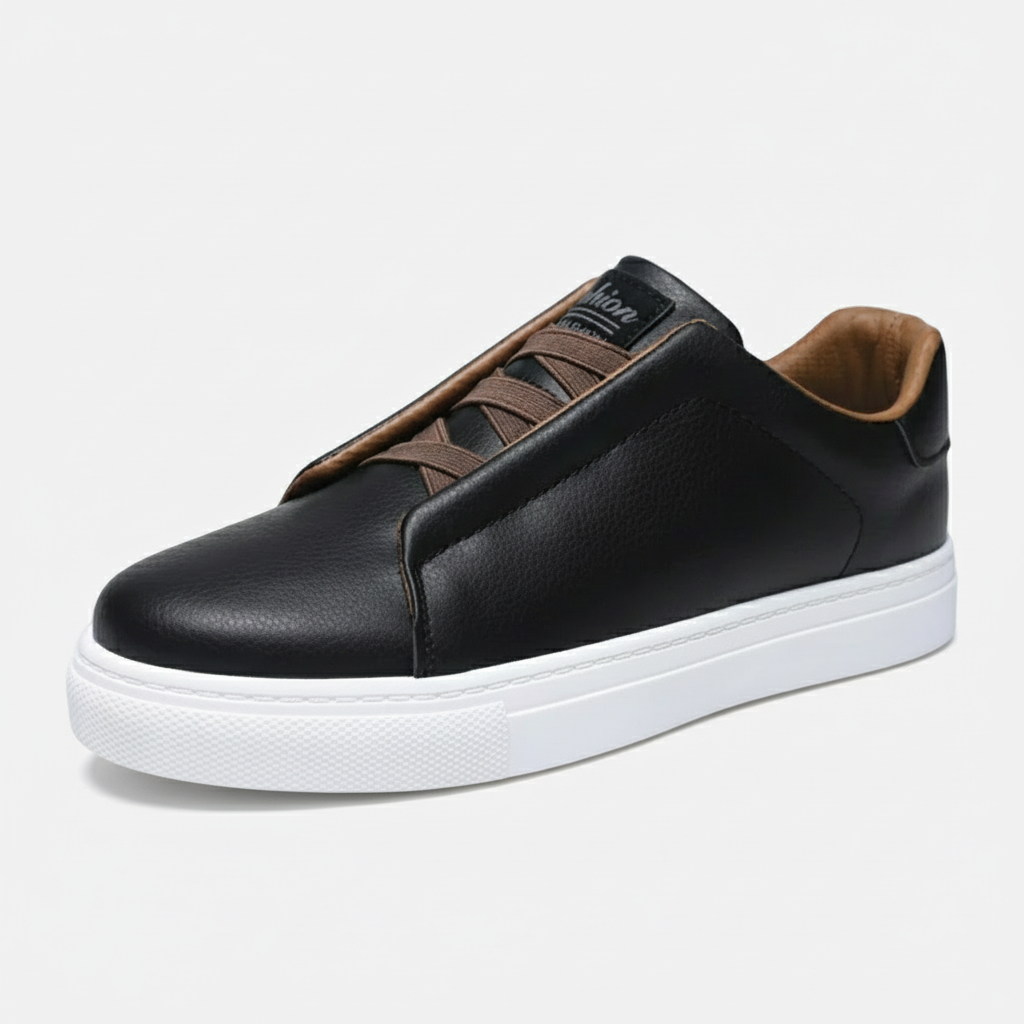 Dorevelle | Men’s Slip-On Leather Sneakers – Casual Comfort Shoes