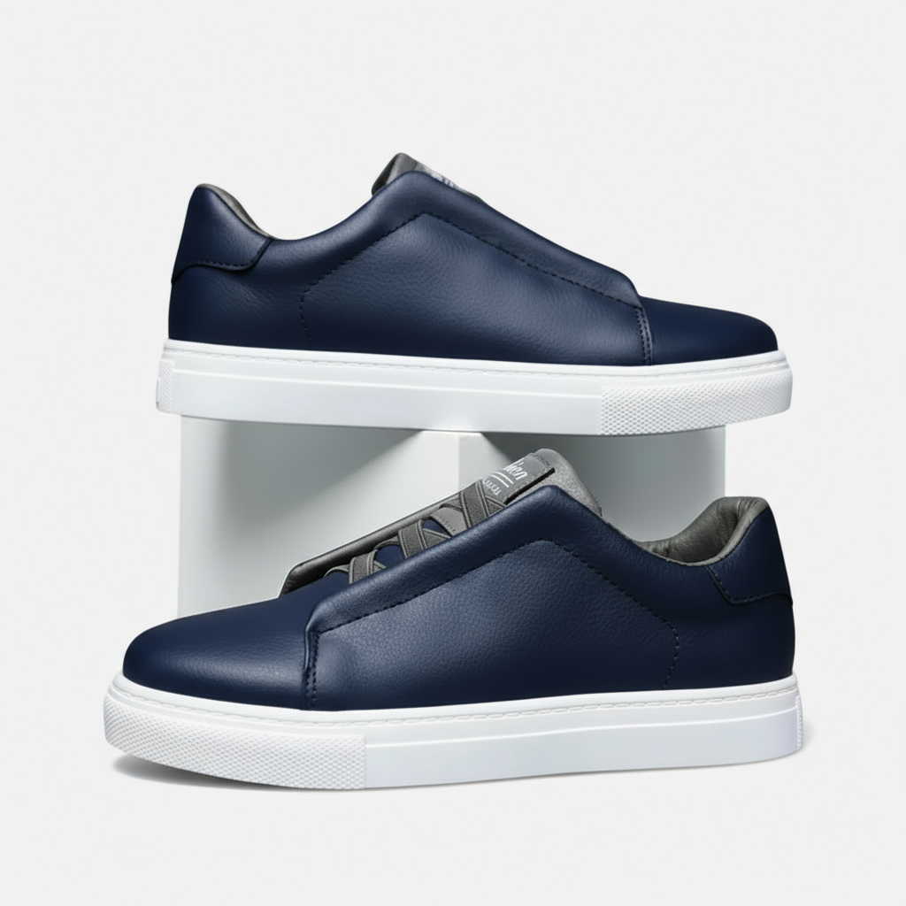 Dorevelle | Men’s Slip-On Leather Sneakers – Casual Comfort Shoes