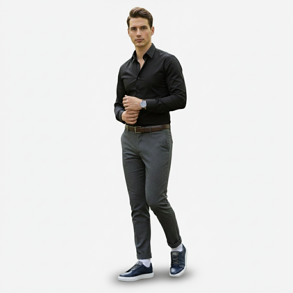Dorevelle | Men’s Slip-On Leather Sneakers – Casual Comfort Shoes