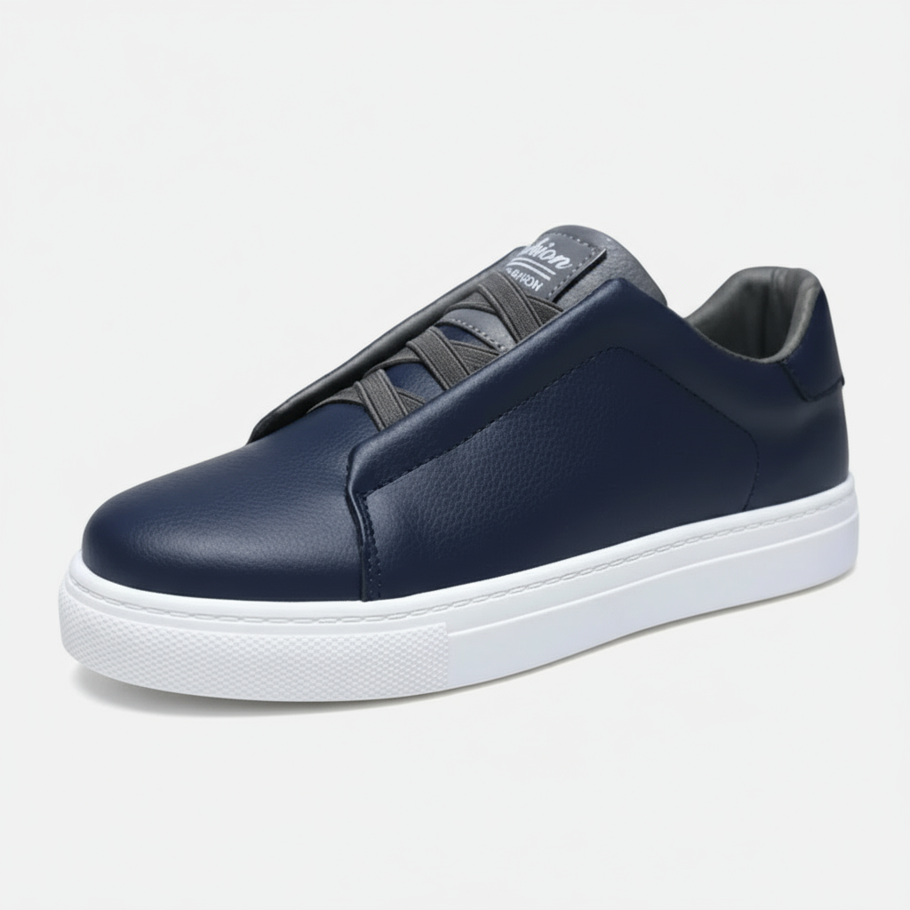 Dorevelle | Men’s Slip-On Leather Sneakers – Casual Comfort Shoes