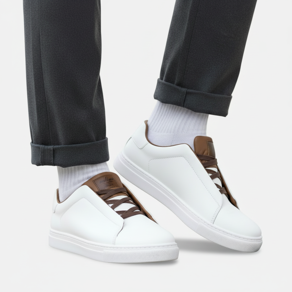 Dorevelle | Men’s Slip-On Leather Sneakers – Casual Comfort Shoes