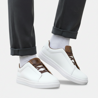 Dorevelle | Men’s Slip-On Leather Sneakers – Casual Comfort Shoes