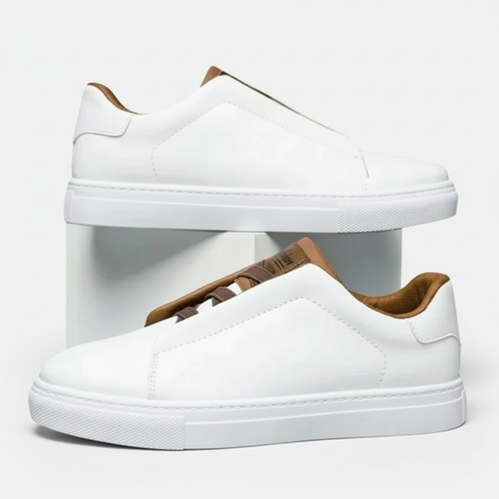 Dorevelle | Men’s Slip-On Leather Sneakers – Casual Comfort Shoes