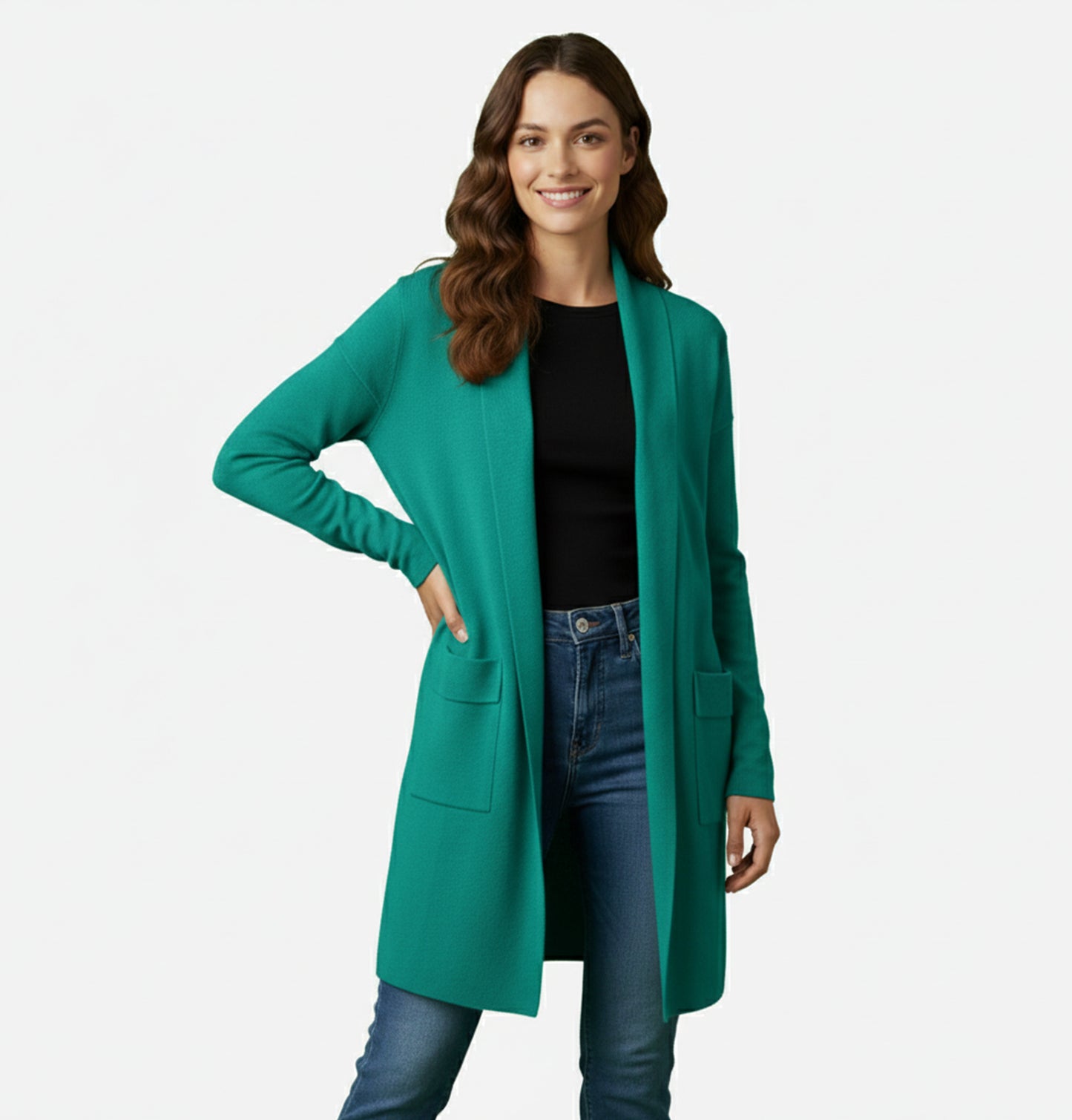 Dorevelle | Women’s Long Knit Cardigan – Effortless Layered Elegance