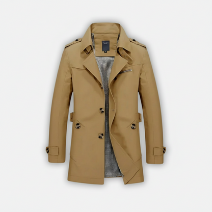Dorevelle | Men’s Trench Coat – Classic Single Breasted Design