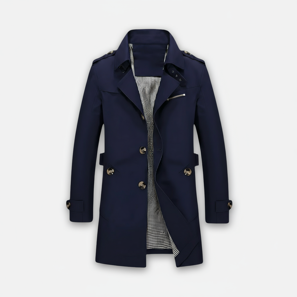 Dorevelle | Men’s Trench Coat – Classic Single Breasted Design