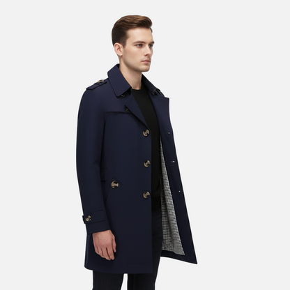 Dorevelle | Men’s Trench Coat – Classic Single Breasted Design