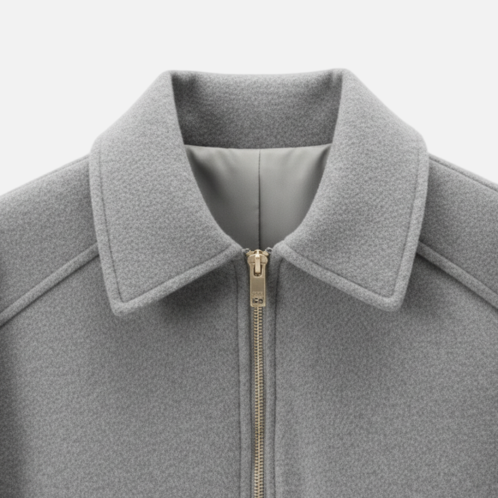 Dorevelle | Women’s Wool Blend Utility Jacket – Zip Up Short Coat