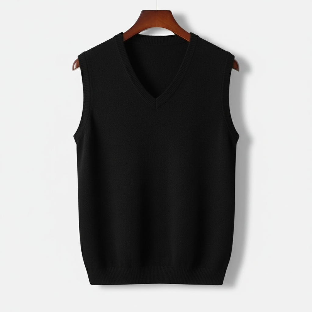 Dorevelle | Men’s V-Neck Knitted Sweater Vest – Casual & Smart Outfit Layer