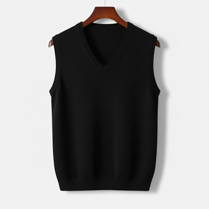 Dorevelle | Men’s V-Neck Knitted Sweater Vest – Casual & Smart Outfit Layer