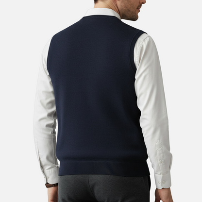Dorevelle | Men’s V-Neck Knitted Sweater Vest – Casual & Smart Outfit Layer