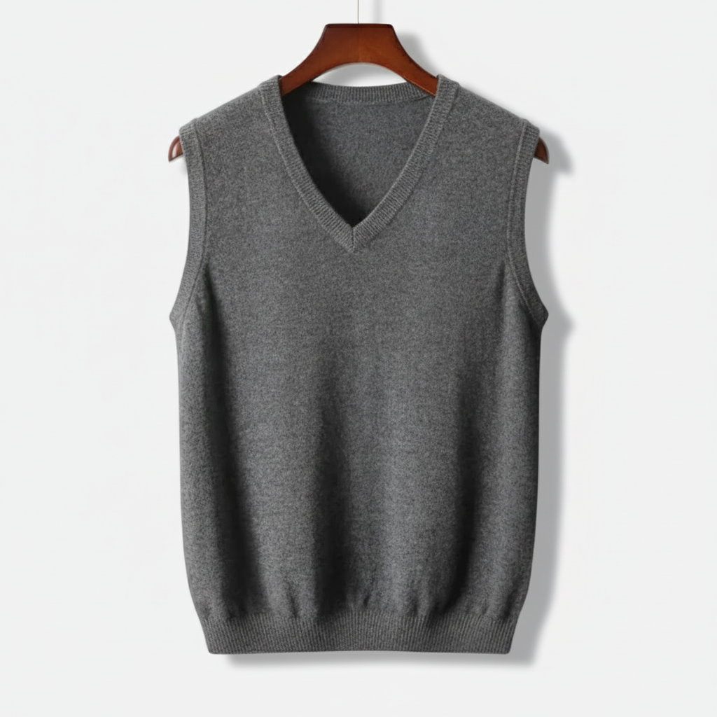 Dorevelle | Men’s V-Neck Knitted Sweater Vest – Casual & Smart Outfit Layer