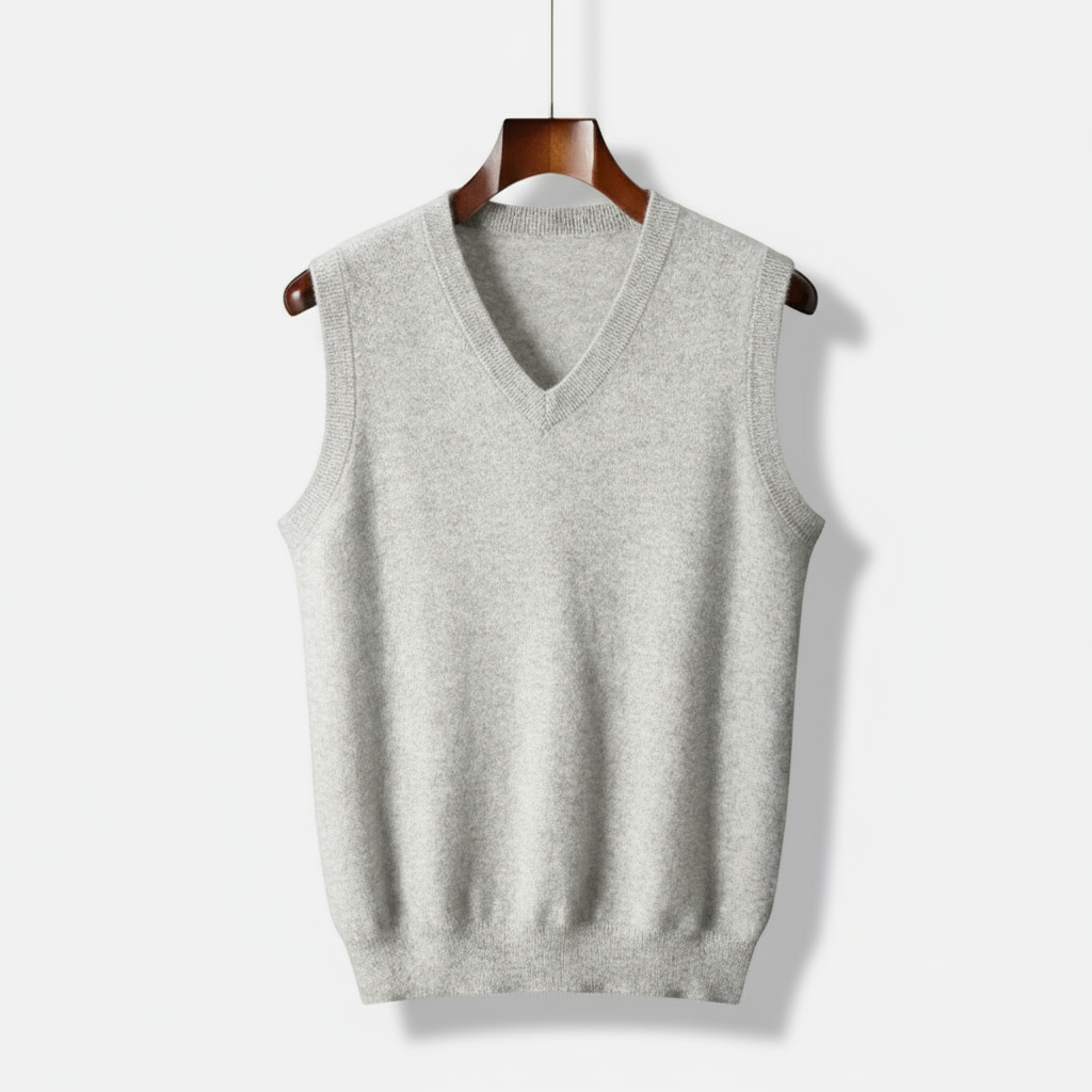 Dorevelle | Men’s V-Neck Knitted Sweater Vest – Casual & Smart Outfit Layer