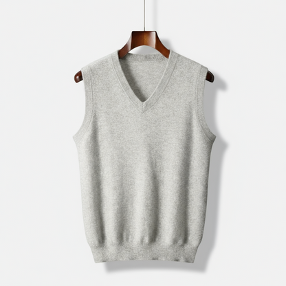 Dorevelle | Men’s V-Neck Knitted Sweater Vest – Casual & Smart Outfit Layer