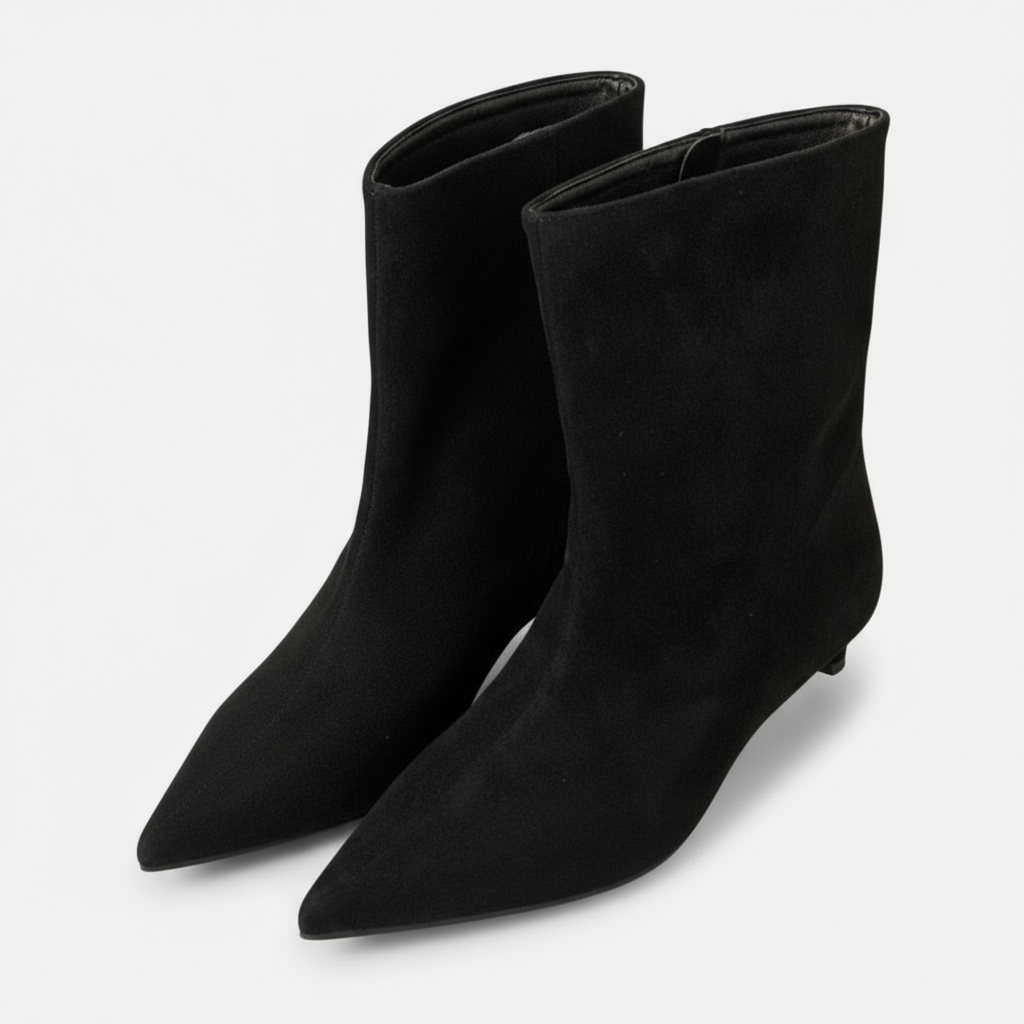 Dorevelle | Women’s Pointed-Toe Suede Ankle Boots – Chic Low Heel Style