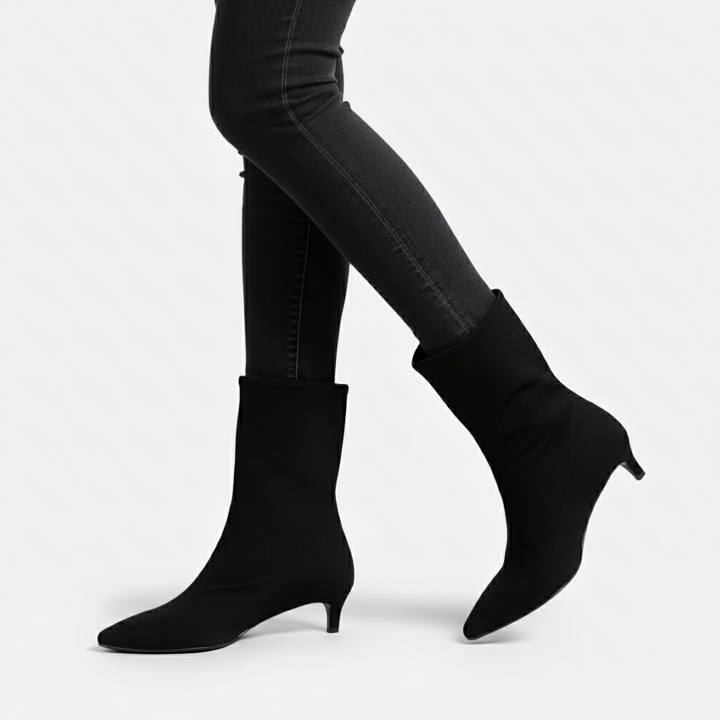 Dorevelle | Women’s Pointed-Toe Suede Ankle Boots – Chic Low Heel Style