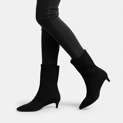 Dorevelle | Women’s Pointed-Toe Suede Ankle Boots – Chic Low Heel Style