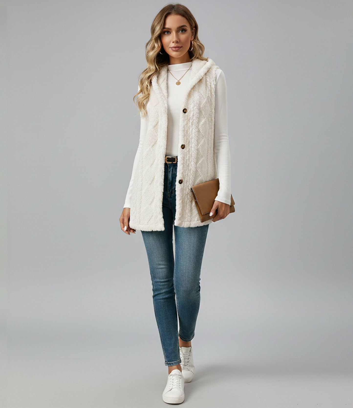Dorevelle | Women’s Hooded Vest Coat – Elegant All-Season Layering