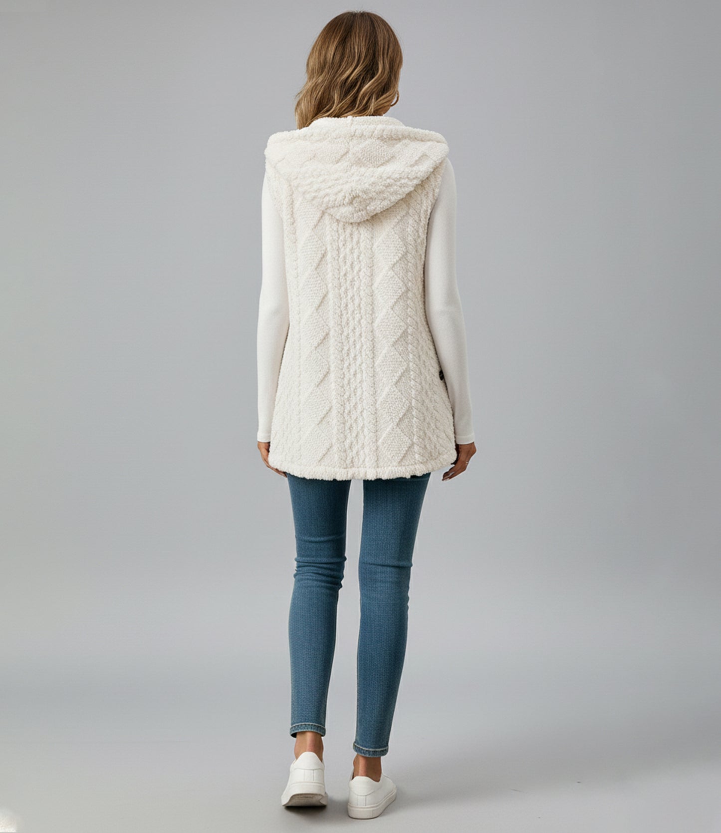 Dorevelle | Women’s Hooded Vest Coat – Elegant All-Season Layering
