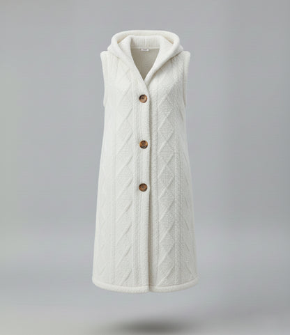 Dorevelle | Women’s Hooded Vest Coat – Elegant All-Season Layering