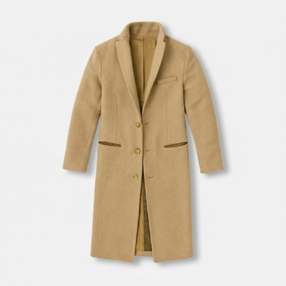 Dorevelle | Men’s Wool-Blend Overcoat – Classic Button Front