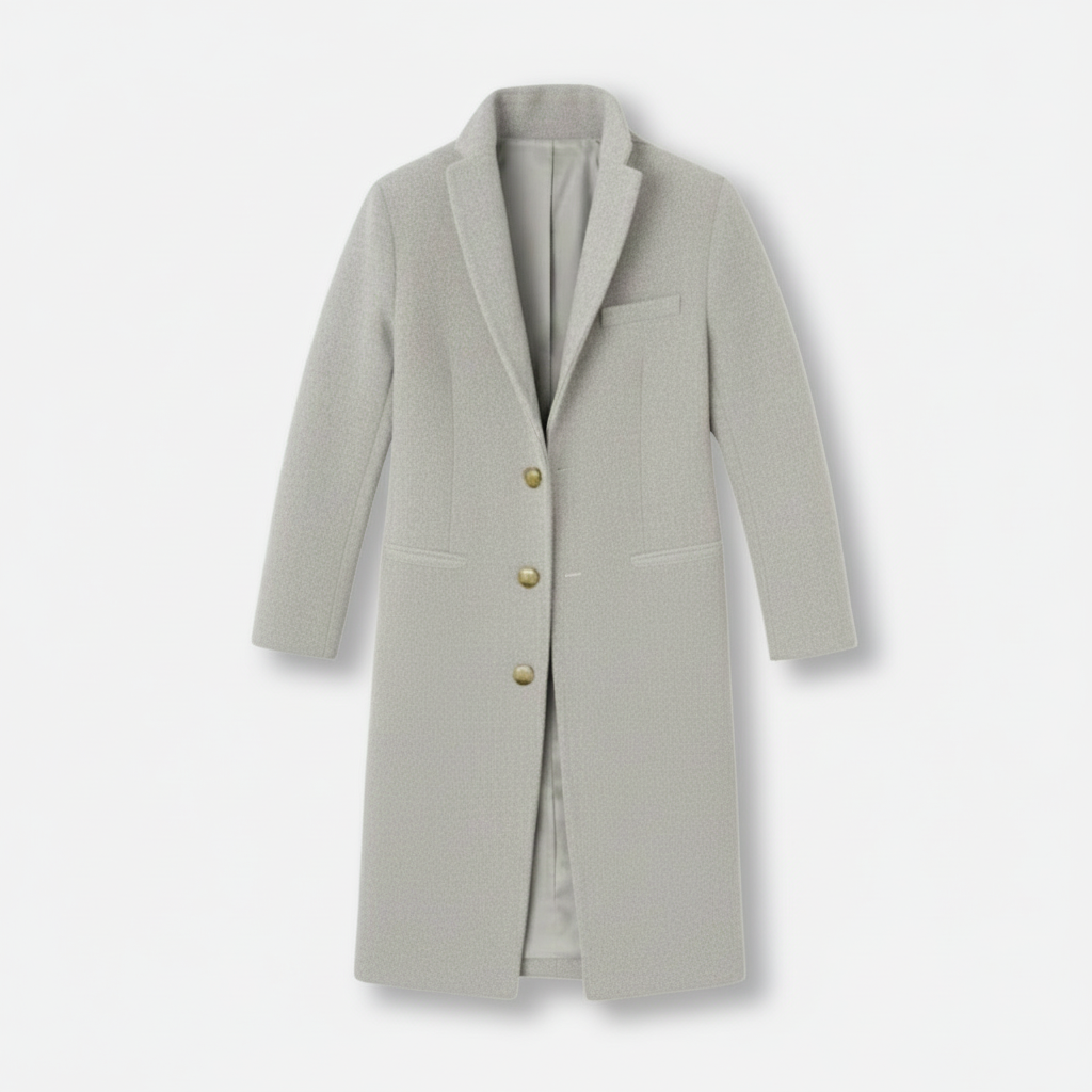 Dorevelle | Men’s Wool-Blend Overcoat – Classic Button Front
