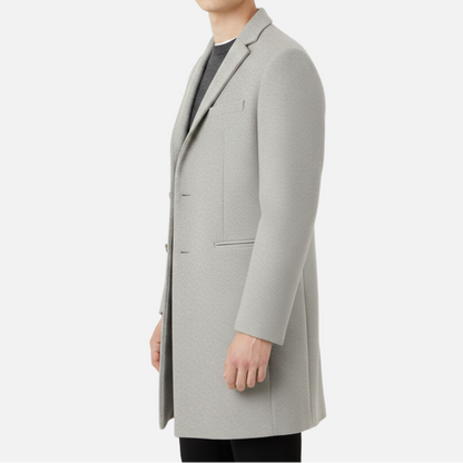 Dorevelle | Men’s Wool-Blend Overcoat – Classic Button Front