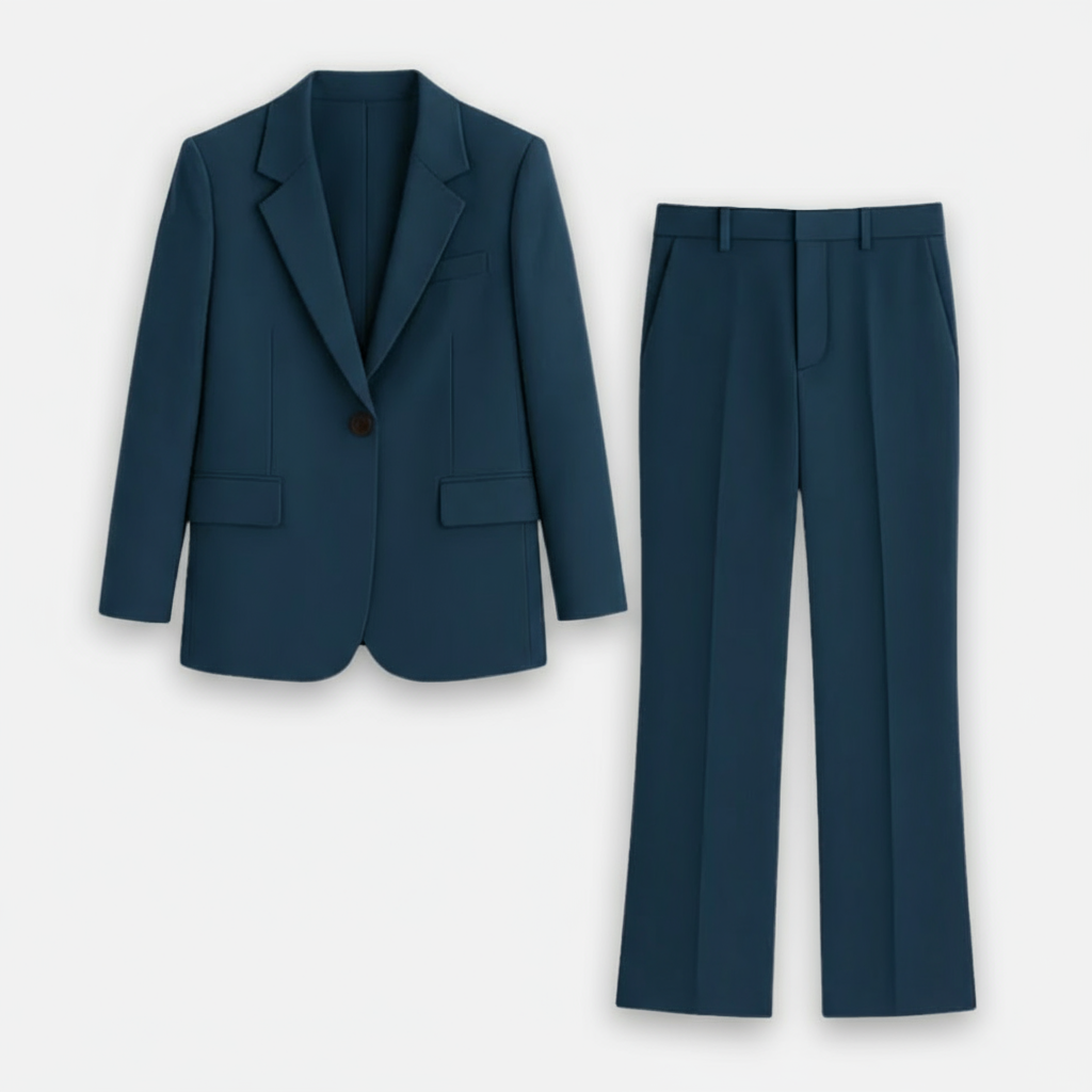 Dorevelle | Women’s Workwear Suit Set – Tailored Blazer & Straight-Leg Pants