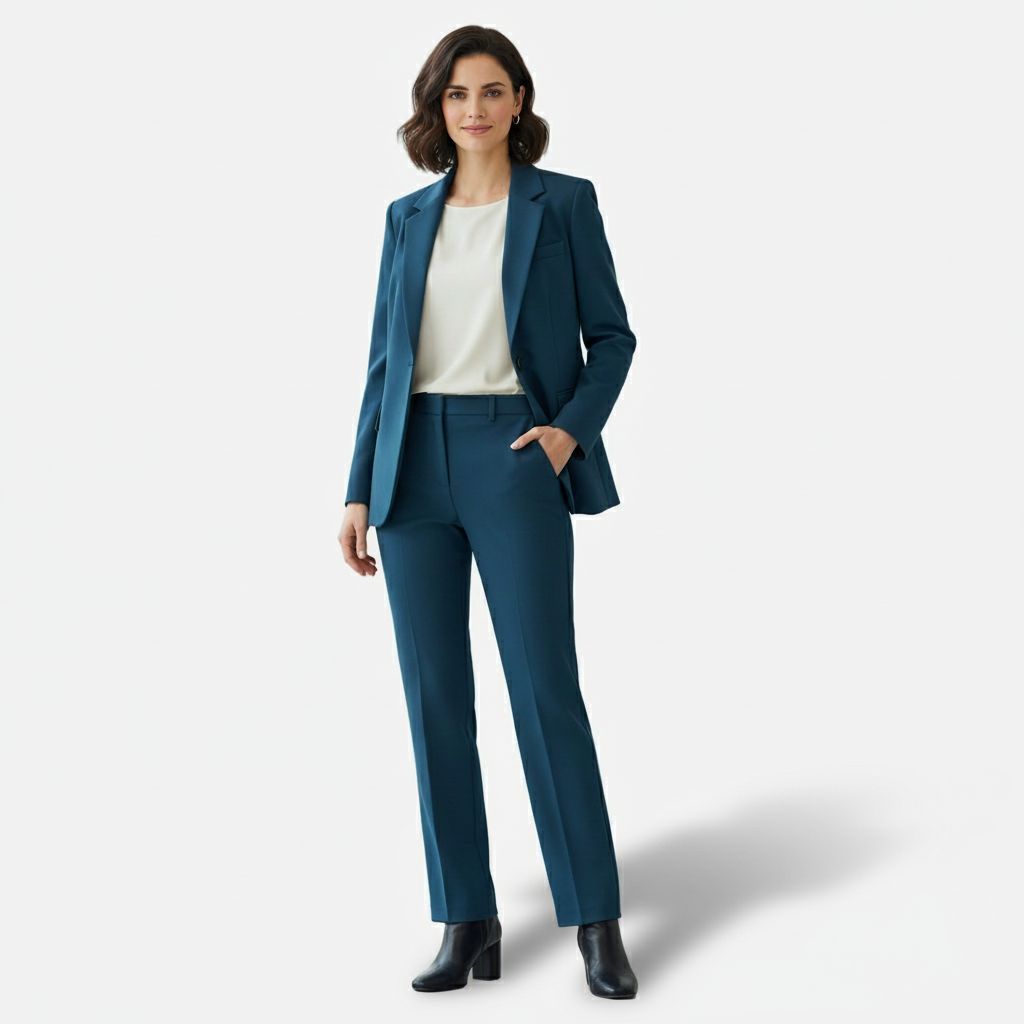 Dorevelle | Women’s Workwear Suit Set – Tailored Blazer & Straight-Leg Pants