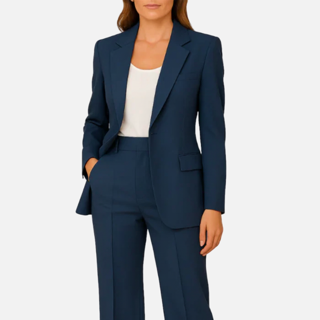 Dorevelle | Women’s Workwear Suit Set – Tailored Blazer & Straight-Leg Pants