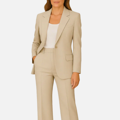 Dorevelle | Women’s Workwear Suit Set – Tailored Blazer & Straight-Leg Pants