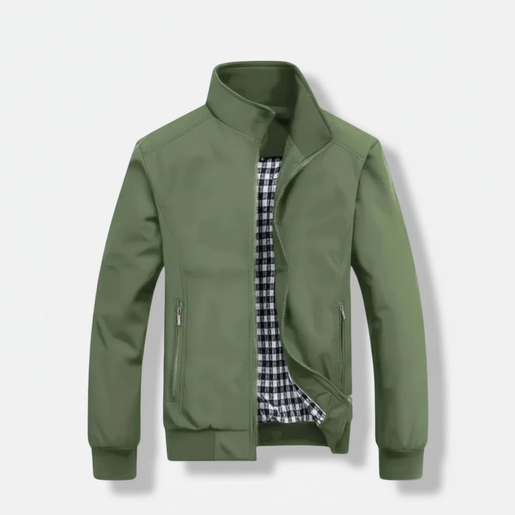Dorevelle | Men’s Lightweight Casual Jacket – Zip Closure Stand Collar