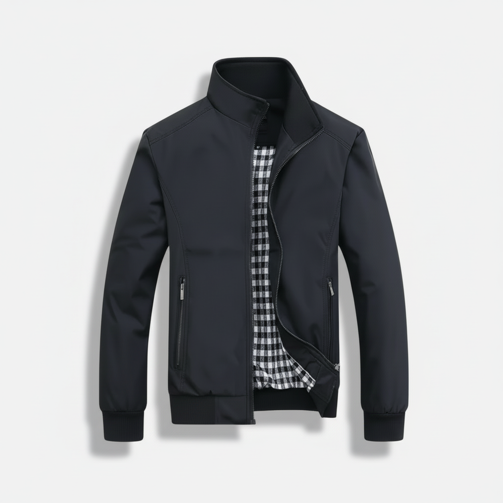 Dorevelle | Men’s Lightweight Casual Jacket – Zip Closure Stand Collar