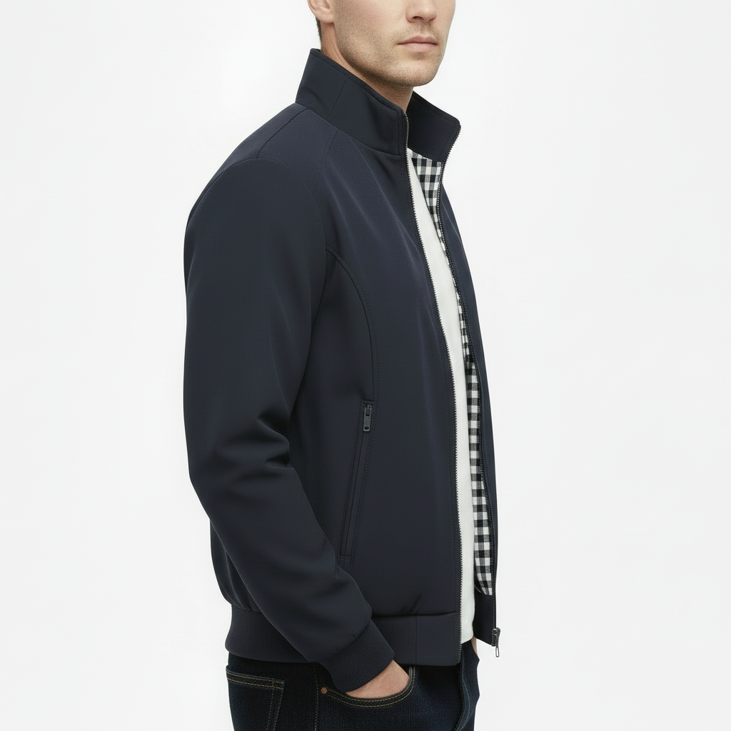 Dorevelle | Men’s Lightweight Casual Jacket – Zip Closure Stand Collar