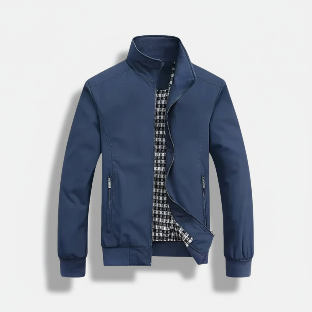 Dorevelle | Men’s Lightweight Casual Jacket – Zip Closure Stand Collar