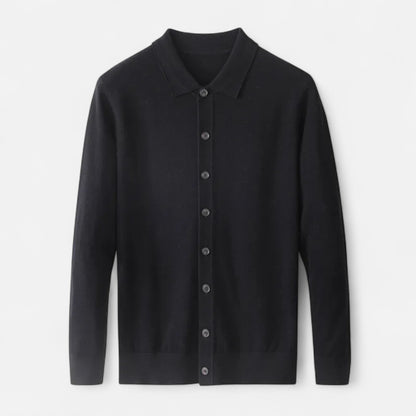 Dorevelle | Men’s Wool Sweater – Fine Yarn Button-Up Classic